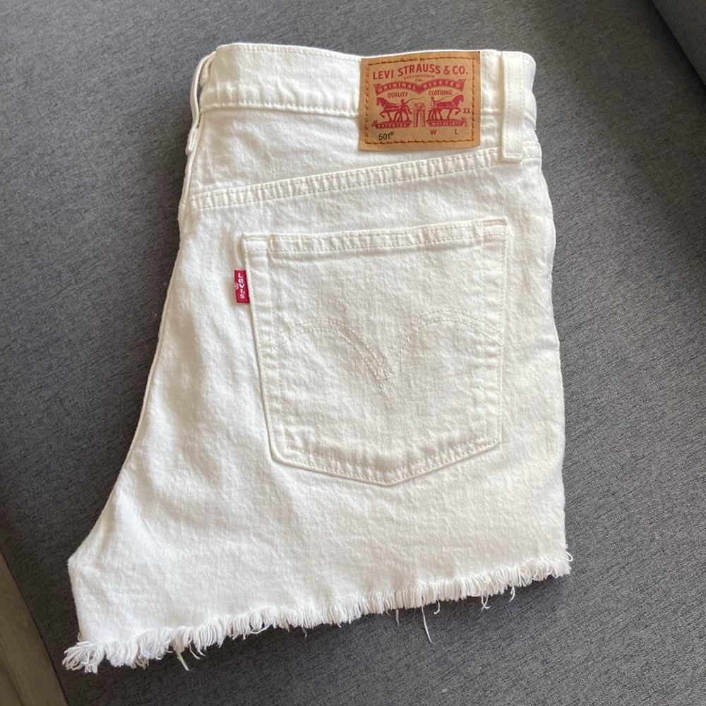 Levi's Women's White Denim Shorts